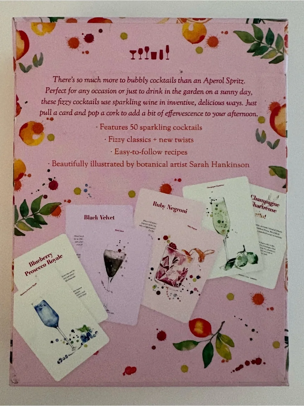The Cocktail Deck of Cards - Pink Sparkling Cocktail Recipe Cards